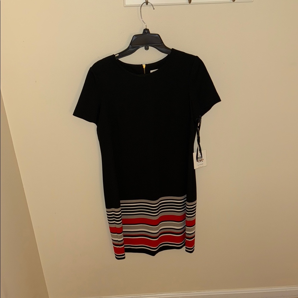 Calvin Klein Classic Sheath dress with stripes